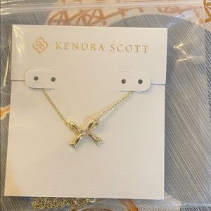 Kendra Scott Gold Bow Necklace new